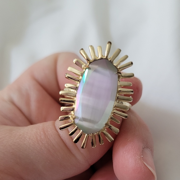 Kendra Scott Slate Iridescent Owen Ring sz 8 - Picture 7 of 7